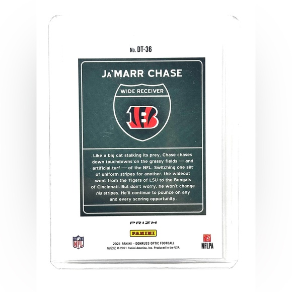 Ja’Marr Chase Downtown Panini Donruss Optic  2021 *** Print Line *** - Picture 11 of 15